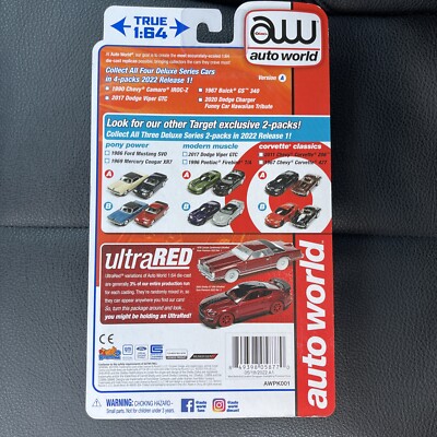 Auto World Deluxe 4-Pack Target 2023 Release 2 Version A Ultra Red