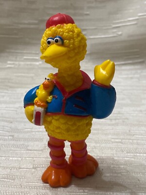 Vintage Sesame Street BIG BIRD with red baseball cap TYCO PVC Figure 