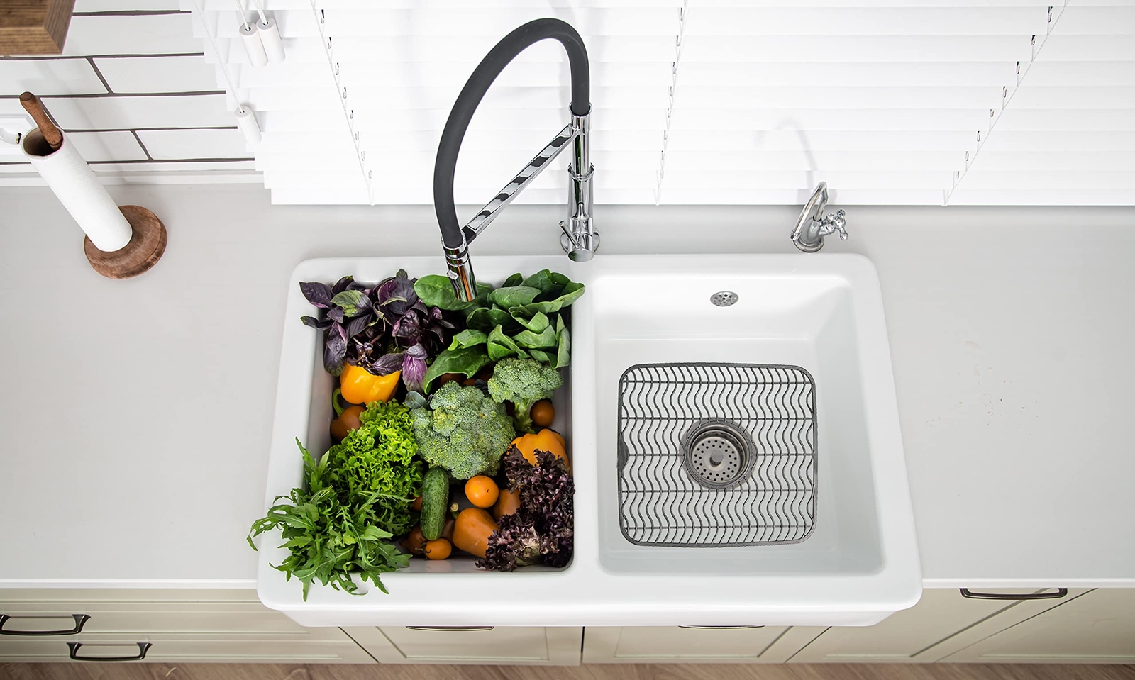 2 Gray Sink Protectors For Kitchen Sink 12" X 11" Dish Rack Protect Sink From St