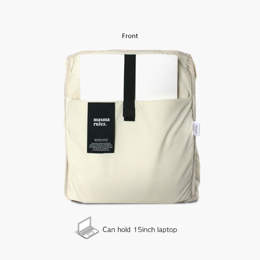 ★masmarulez★ String Flap Backpack Ivory Masmarulez] Korean String Flap Backpack Lightweight