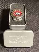 Men's Georgia Bulldog Sport Steel AnoChrome Watch by Suntime