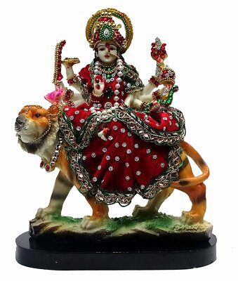 Göttin Maa Durga Devi Sherawali Mata Idol Statue Figurine