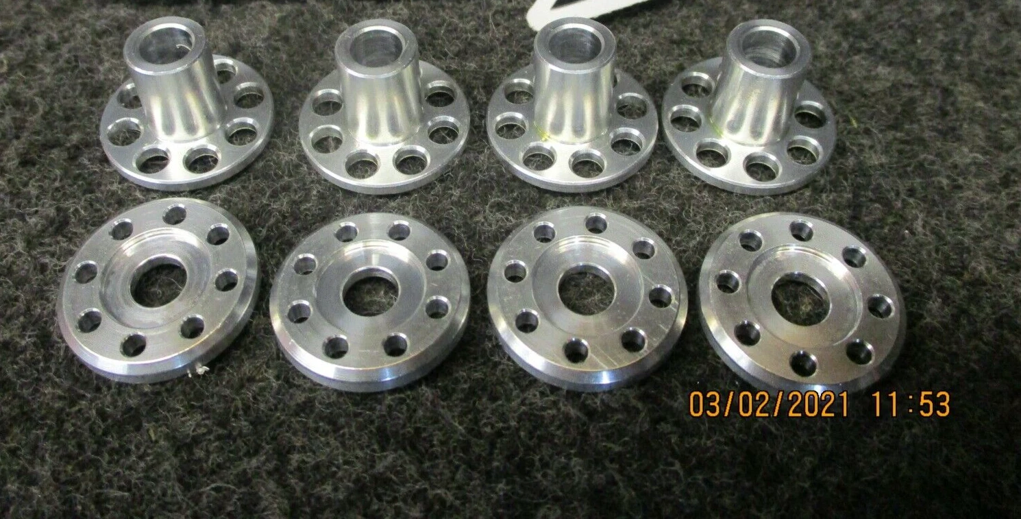 Honda CR125 2004  DOCWOB silver alloy radiator top hat washers fitting kit
