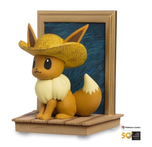 Pokémon Center x Van Gogh Museum: Eevee  By Self-Portrait With Straw Hat Figure - Afbeelding 1 van 1
