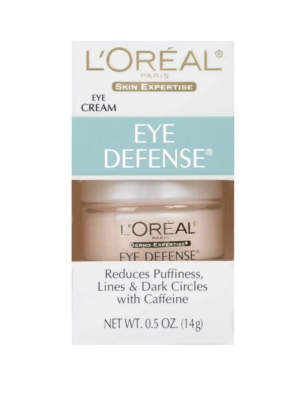 L'oreal EYE DEFENSE Eye Cream Reduces Puffiness Lines & Dark Circles 0.