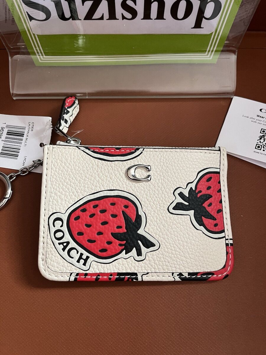 COACH☆フルーツ柄 いちご Mini Skinny Id Case パスケース Coach Mini Skinny ID Case Strawberry Print CT906 | eBay
