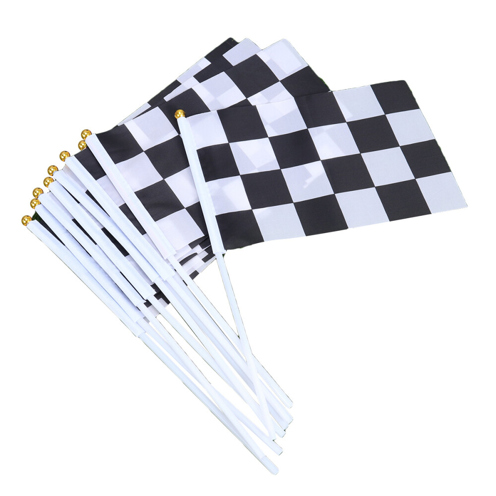 2Pcs 8x12 Inch Checkered Flags Black And White Racing - View #5