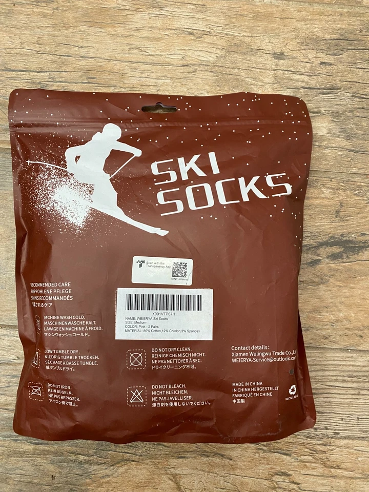 Meias de esqui femininas Weierya tamanho médio - Imagem 3 de 4