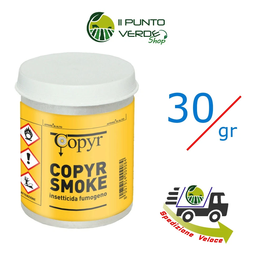 COPYR SMOKE 30 GR 1 / 2 / 3 / 4 / 5 / 6 confezioni - Insetticida Fumigante BIO