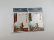 CREATIVE PAPERS Lot Of 2 Santa Holiday Christmas Invitation Cards