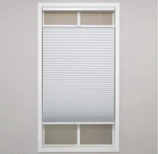 White Cordless Blackout Polyester 9/16" Top Down Bottom Up Shade 32"W x 64"L