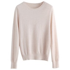 Damen Strickpullover Slim Strick Rundhals Pullover Oberteile Kunst Kaschmir
