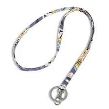 Vera Bradley Lanyard Charmont Meadow Cotton Multicolor w/Silvertone Hardware NWT