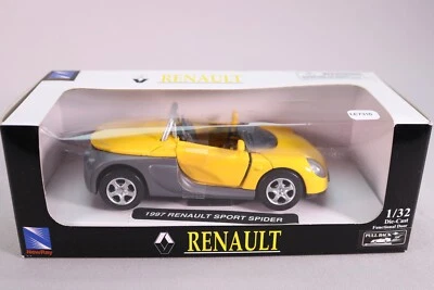 LE7316 NEW-RAY 51903 1/32 1:32 Voiture Renault Sport spider 1997 jaune friction - Photo 1/4