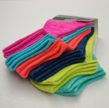 Kids' 6pk No Show Athletic Socks, Size Large, Shoe 2Y-6Y CSG Multicolor- New