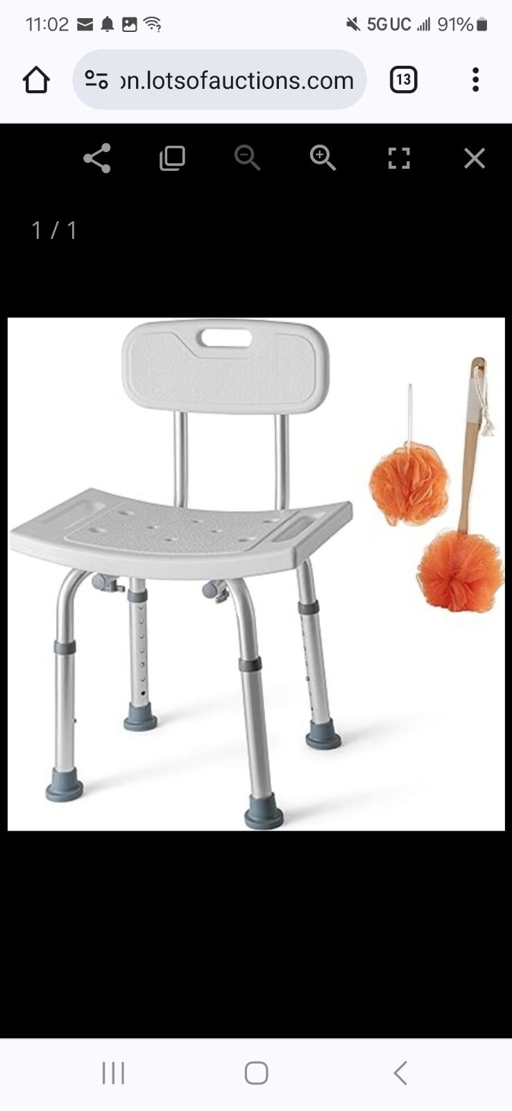 Medical king Shower Chair Set of 3 Includes Back Scrubber