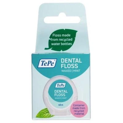 TePe Waxed Mint Dental Floss 40m