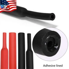Heat Shrink Tubing Tube 3:1 Ratio Dual Wall Adhesive Lined Red Black Cable Wire