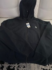 Original Penguin Zip Through Hoodie In Dark Sapphire, Size XL