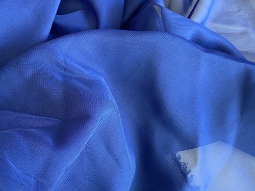 Bundle 5.65 Meters Royal Blue Premium Chiffon Fabric dress sewing soft chiffon - Picture 3 of 9
