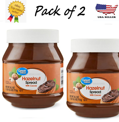 New Great value HAZELNUT SPREAD 26.5 OZ (Pack of 2) Free Shipping