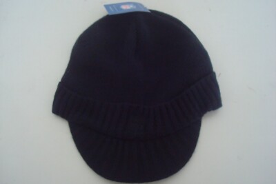 NFL BLACK SHIELD DUCK DEADSTOCK  TOBOGGAN KNIT VINTAGE BEANIE SKULL HAT CAP 