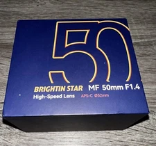 Brightin Star MF 50mm f1.4 High Speed Lens Large Aperture Manual Focus