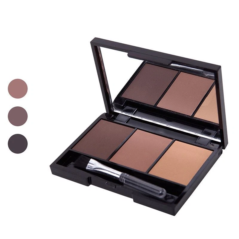 Professional Eyebrow Enhancer-Waterproof Eye Shadow With Brush Mirror Box 3Color - Image 2 of 4