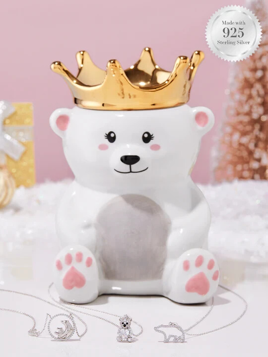 POLAR BEAR QUEEN JEWELRY CANDLE & MYSTERY NECKLACE BY CHARMED