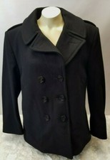 Dscp Quarter Deck Peacoat Women Size 16 Short Black 100% Wool #8410-01-233-88c7