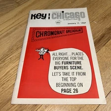 Jan,  1967 - KEY TO CHICAGO GUIDE Travel Information / Hotels / Bars CHROMCRAFT