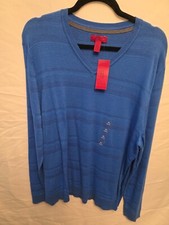Alfani Men's Slim Fit Cobalt Hue HTR Blue Sweater XL - New with Tags