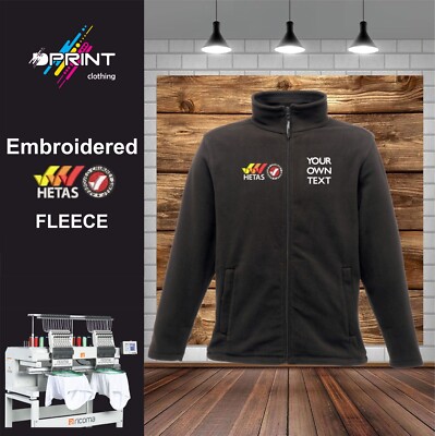 Personalised Embroidered Hetas REGATTA FULL ZIP MICRO FLEECE Jacket Workwear