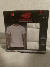 New Balance Men's Cotton Performance Crew Neck Tee 3-Pack Size SMALL White