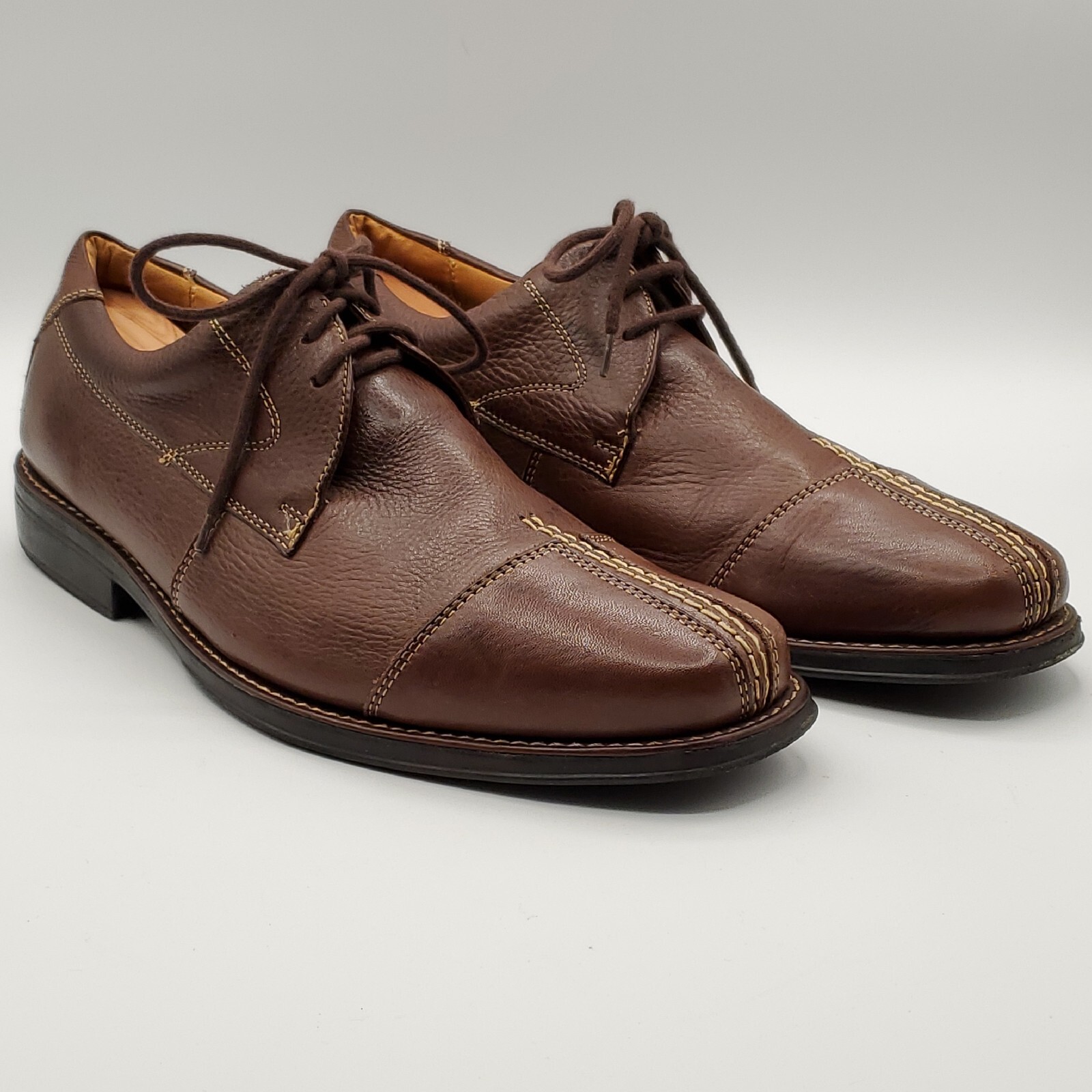 SAOLA Scarpe stringate Oxford Sandro Comfort Gel da uomo taglia 10 5 D in pelle marrone