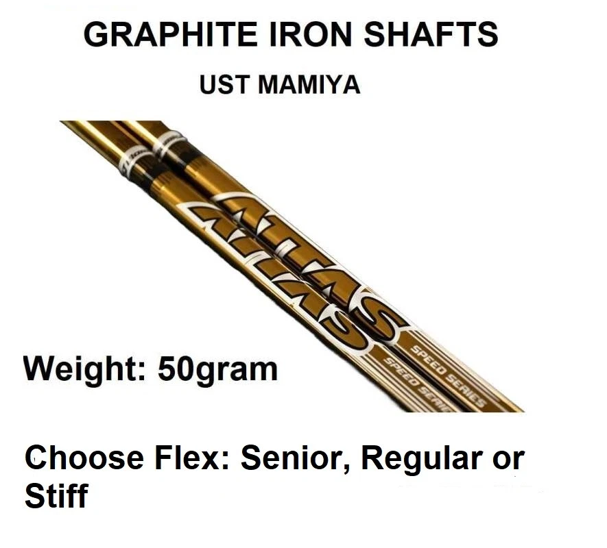 UST Mamiya Attas Speed schwarz/gold Graphiteisen Schäfte - .370 parallele Spitze