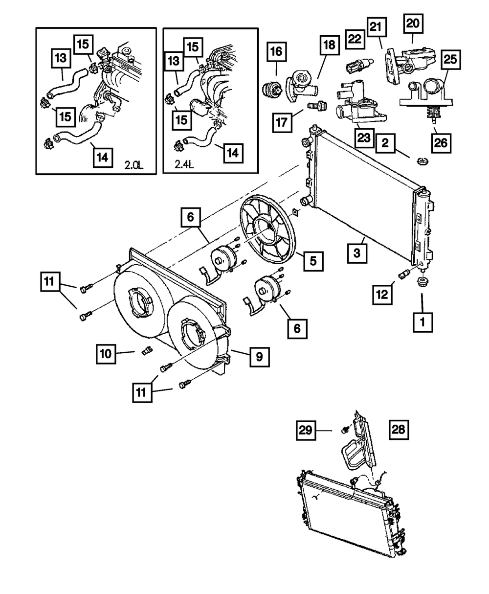 Genuine Mopar Radiator Fan Shroud Clip 4546145AB eBay
