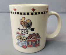 International Tableworks Farmhouse Rooster Mug Susan Winget 9 fl oz Handled