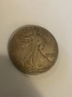 1990 WALKING LIBERTY AMERICAN EAGLE .999 FINE SILVER DOLLAR COIN 1oz, Good Tone!