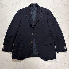J.PRESS Navy Wool Blazer M Silver Button Men  s Jacket Excellent Condition