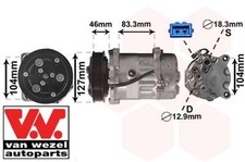VAN WEZEL 5800K050 Kompressor für Klimaanlage Klimakompressor Kompressor 