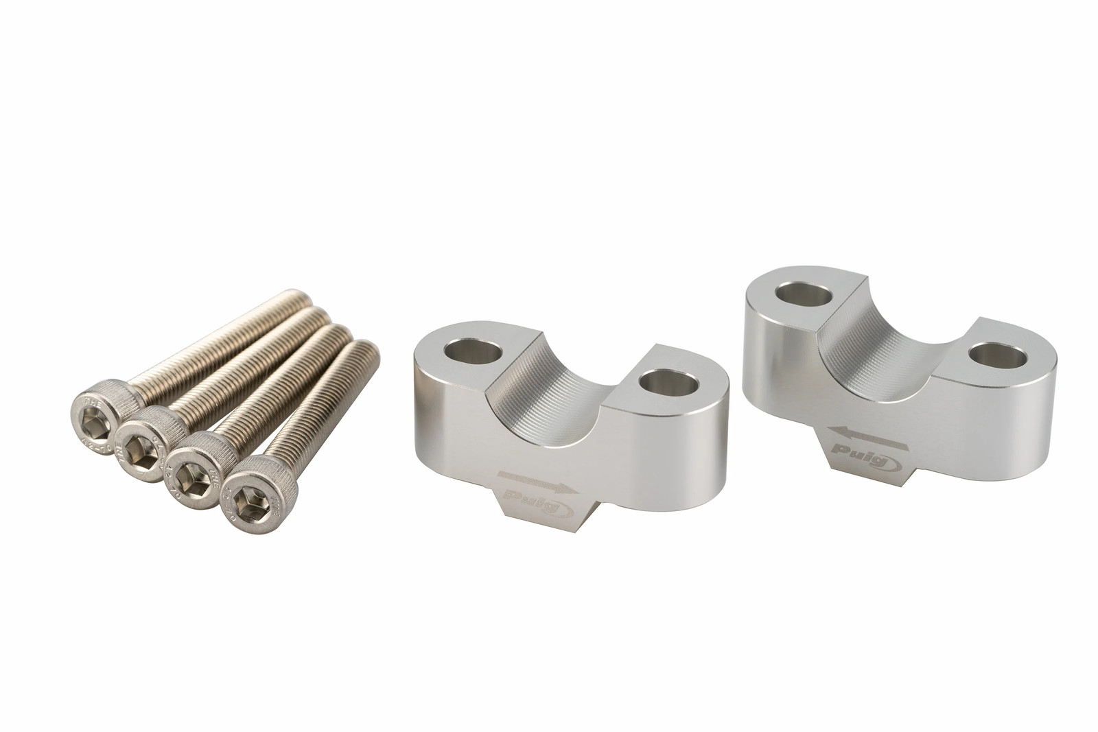 Puig Handlebar Risers - 20mm Rise | Silver | BMW F800GS 2024>Current