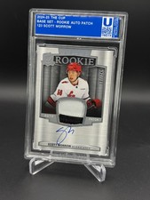 2024-25 UD The Cup Rookie Patch Auto #123 Scott Morrow /249 Carolina Hurricanes