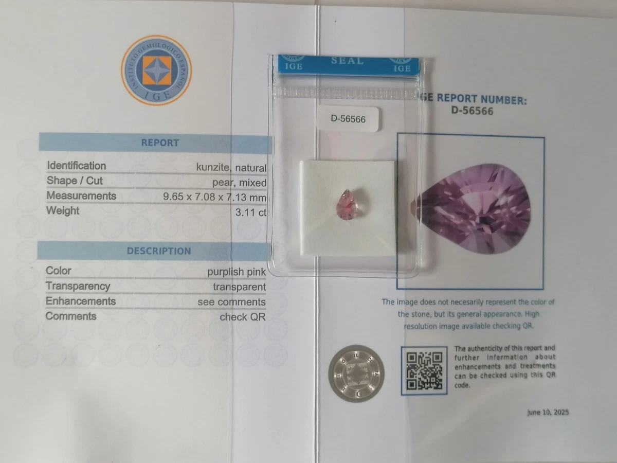 Rosa Titanio Drusa , Kunzite Gemma Argento Ciondolo Gioielli