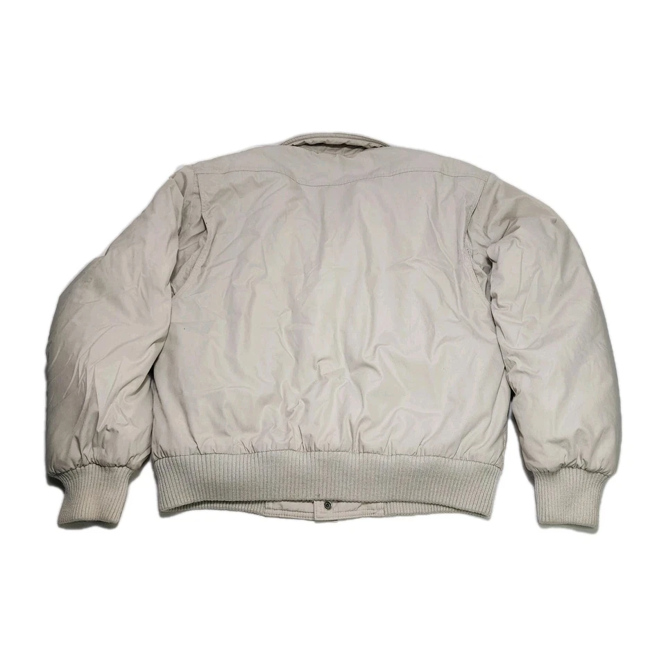 Vintage 1980's MEMBERS ONLY Zip-Up Bomber Casual Jacket, Beige/Tan Sz M 40 - EUC - Image 2 of 4