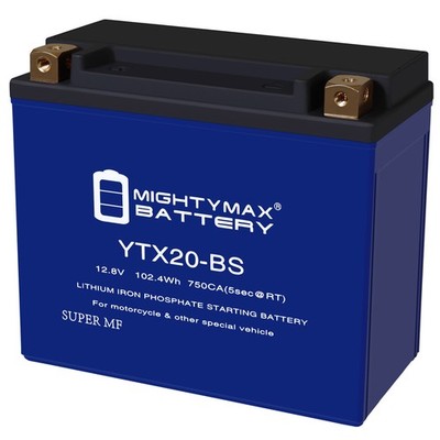Mighty Max YTX20-BS Lithium Replaces HarleyDavidson 1000XL SeriesSportster 86-93