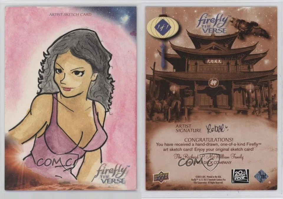 2015 Upper Deck Firefly: The Verse 1/1 Roberto Cota Briceno Auto Sketch 6m7 - Image 3 of 3