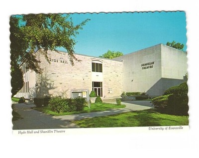 Hyde Hall in Shanklin Theater University of Evansville IN VTG postcard UNP