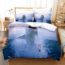 01 Ocean Predators Quilt Bett bezug Einzel gr...