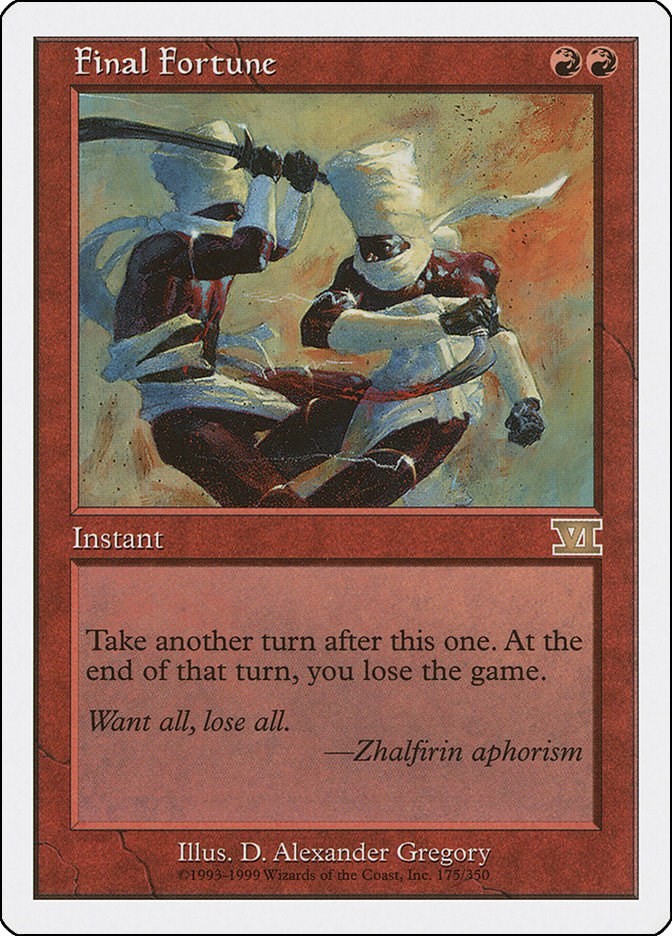 Final Fortune - LP MTG Classic Sixth Edition